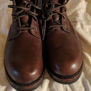 Frye John Addison Lace-Up Horween Leather Brown 10